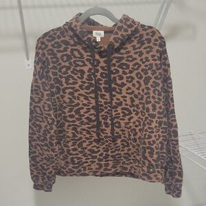 BKE Brown Leopard Pattern Hoodie